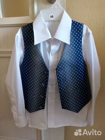 Брюки, рубашка, жилетка (костюм тройка) р. 98-104