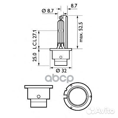 Лампа D2S 85V(35W) Xenon Vision картон P32d-2