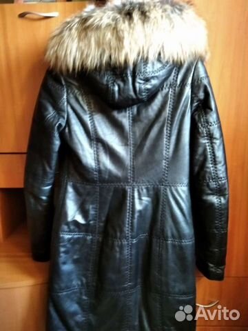Куртка из натуральной кожи с енотом. Обмен объявление продам