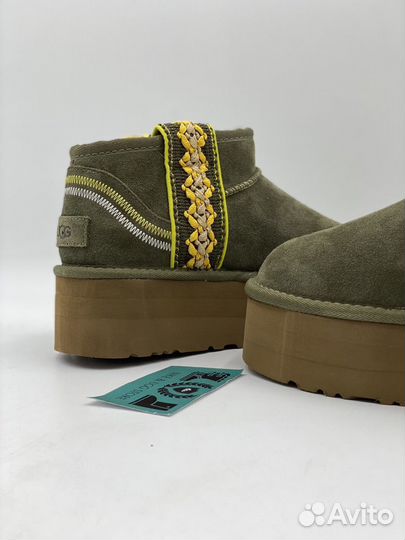 Ugg Classic Ultra Mini Braid Plarform Burnt Olive