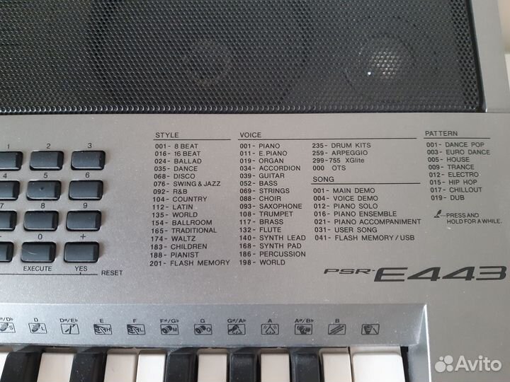 Синтезатор yamaha psr 443