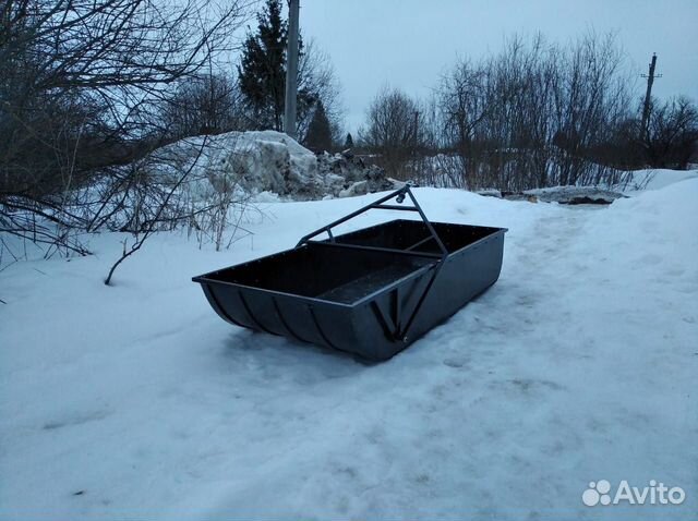 Сани волокуши для снегохода из пнд