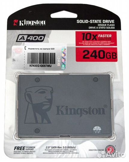 SSD накопитель Kingston a400 2.5 240 гб