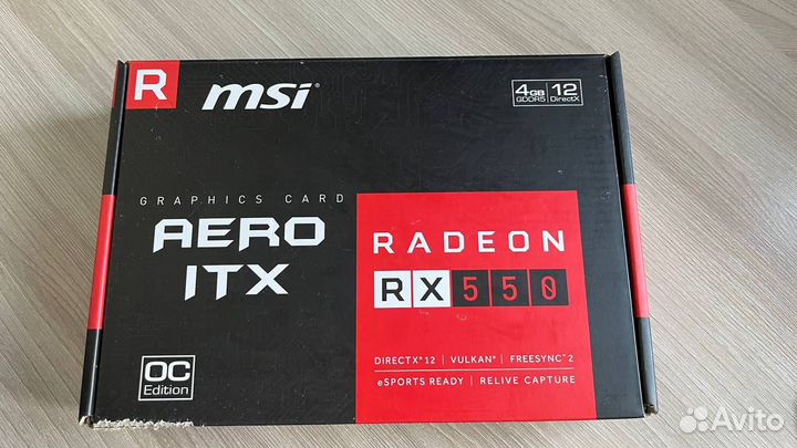 AMD Radeon RX 550 MSI aero ITX OC 4 Гб
