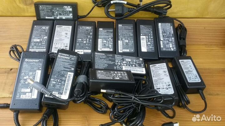 Блоки питания б/у для ноутбуков (много разных)