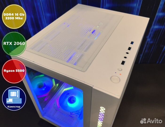 Игровой компьютер AMD5500-RTX2060-16DDR4-ENA87-A520