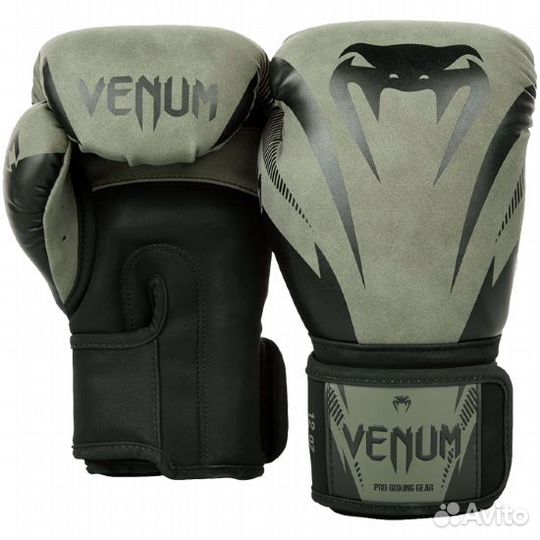 Боксерские перчатки venum impact Khaki 12 унций