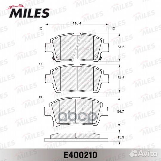 Колодки тормозные Toyota Corolla, Prius, Yaris