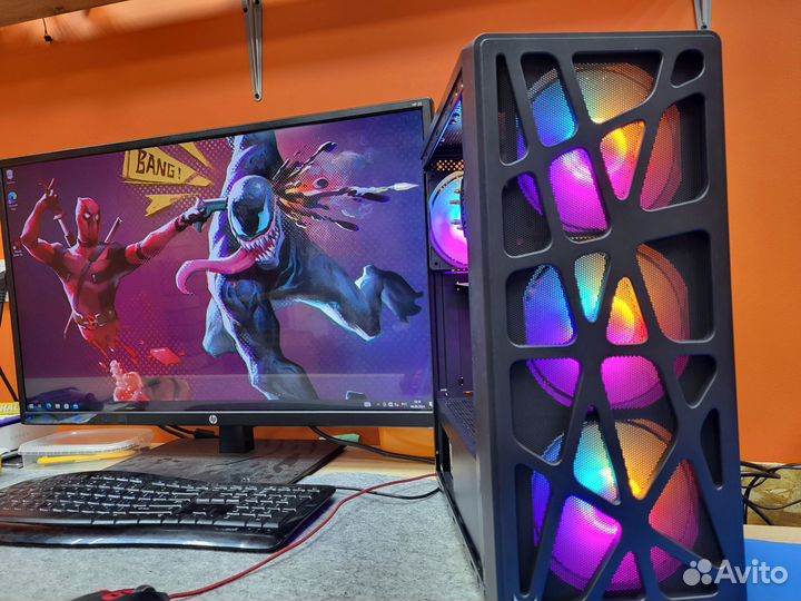 Игровой пк intel i3-10100, RX580, RAM16GB, SSD120