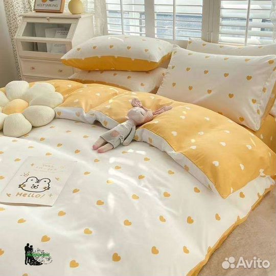 Постельное белье семейное новое