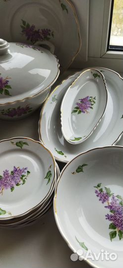 Сервиз столовый Сирень Дулево 70-х новый