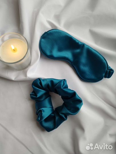 Маска для сна и резинка для волос