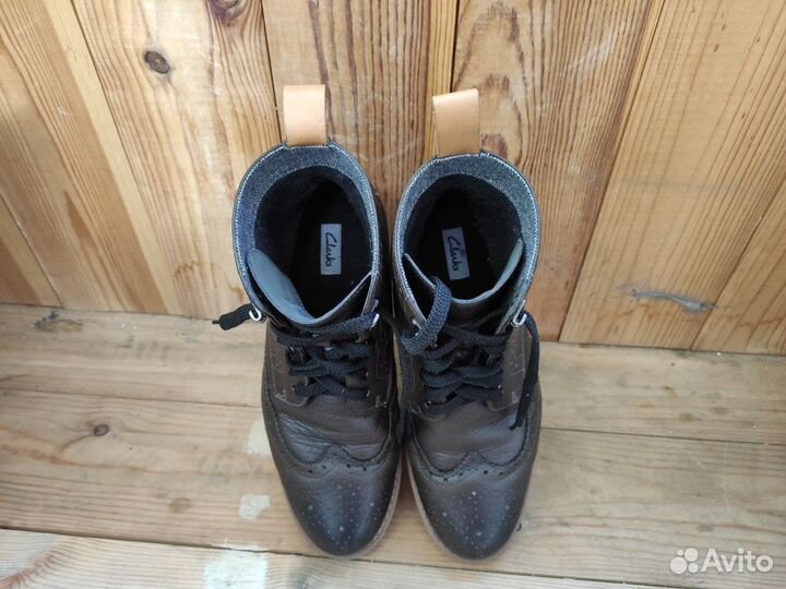 Английские кожаные мужские ботинки Clarks (р. 43) купить в Москве