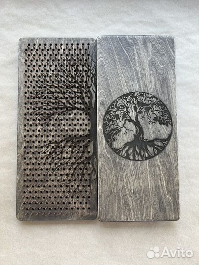 Доска садху с медными гвоздями медная