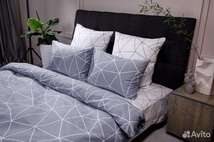 Постельное белье хлопок 100 (поплин) 2сп с евро пр