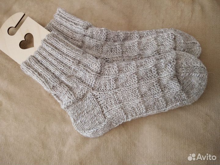 Носки шерстяные вязаные