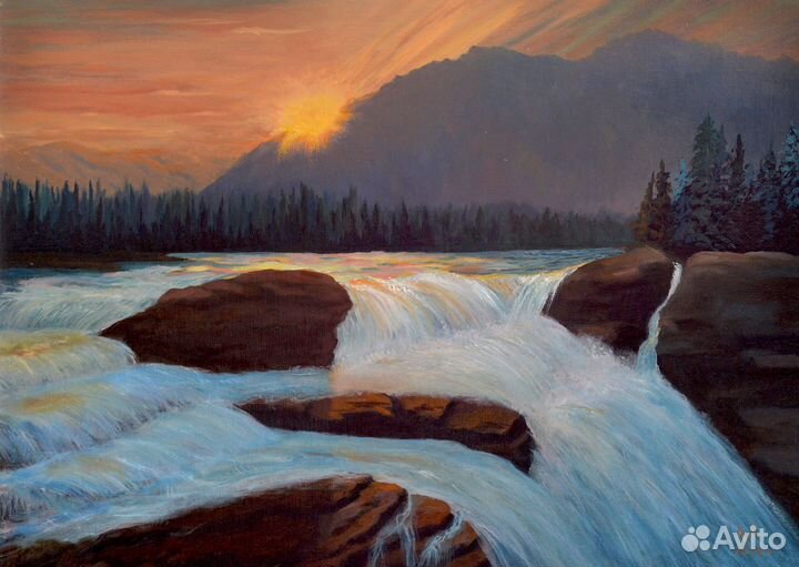 Картина маслом на холсте морской пейзаж