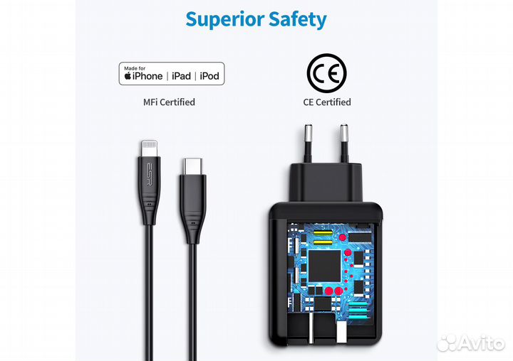 Зарядное устройство ESR USB Type-C на Lightning