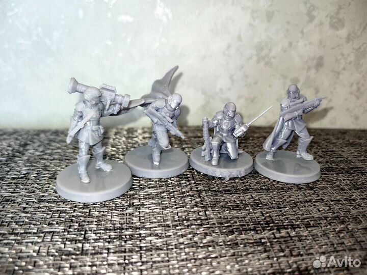 Фигурка на 3Д 3D принтере пехотинцы helldivers