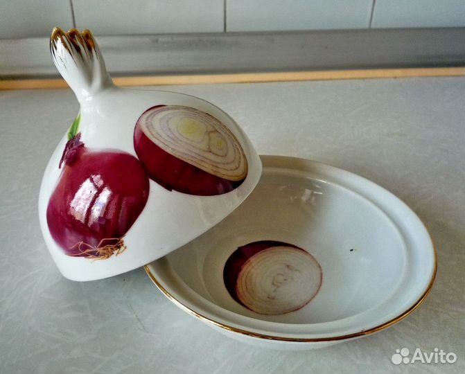 Контейнер для лука и банка керамика