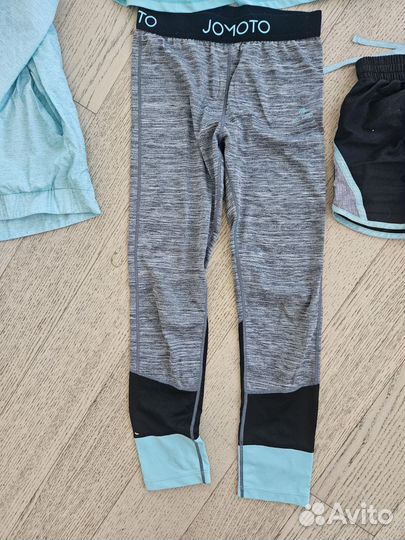 Спортивный комплект 152 лосины+футболка+шорты+топ