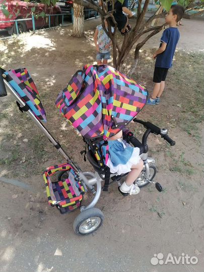 Велосипед коляска с ручкой