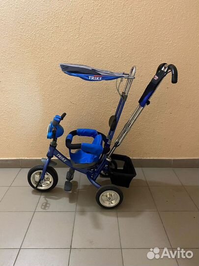 Детский трехколесный велосипед коляска