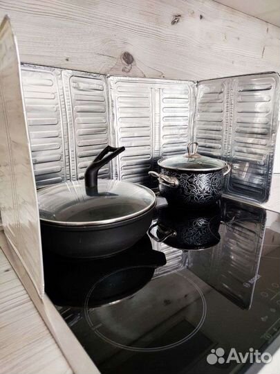 Защитный экран для плиты от брызг из фольги