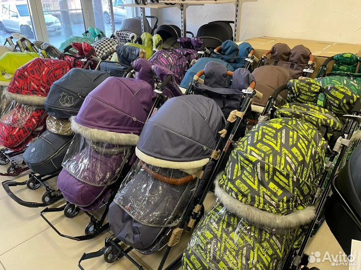 Теплые санки коляски