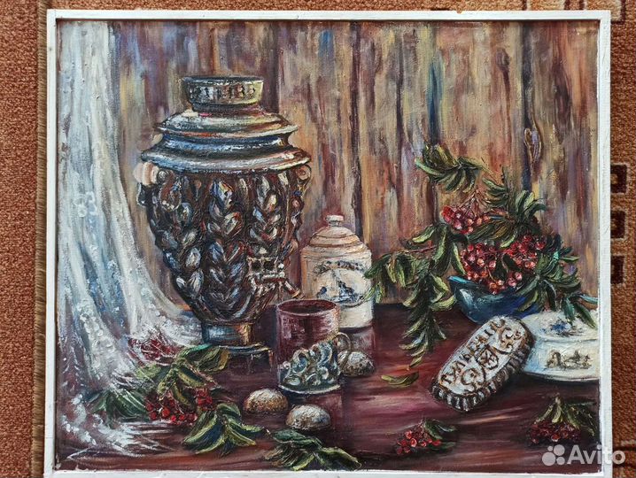 Картина маслом Тульский самовар