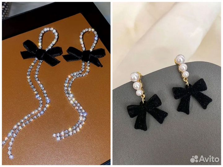 Серьги вечерние стразы