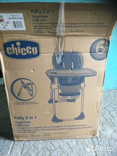 Стульчик для кормления chicco polli 2в 1