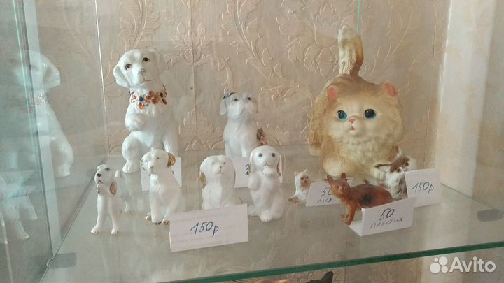 Продам статуэтки кошек и собак фарфор, керамика, п