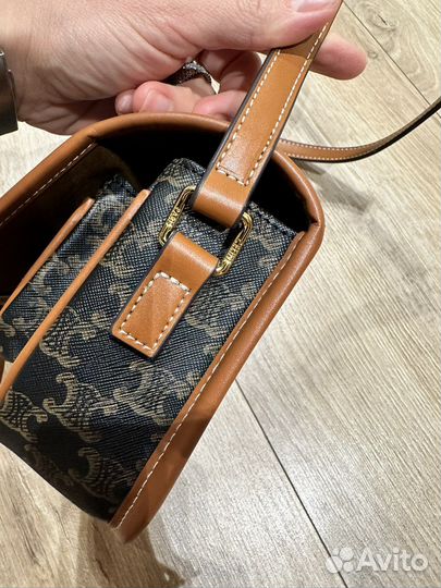 Сумка кросс боди кожа (celine folco)