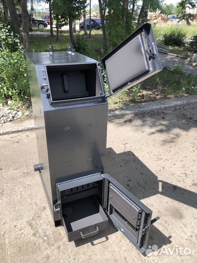 Твердотопливный котёл с увеличенной топкой