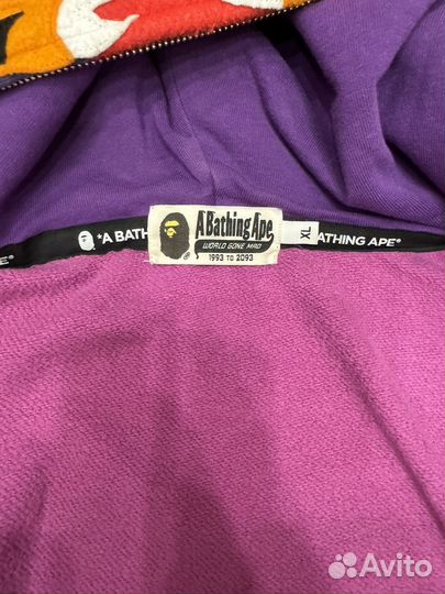 Bape full zip double hoodie