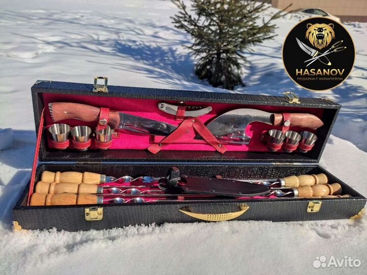 Подарочный набор шампуров в кейсе