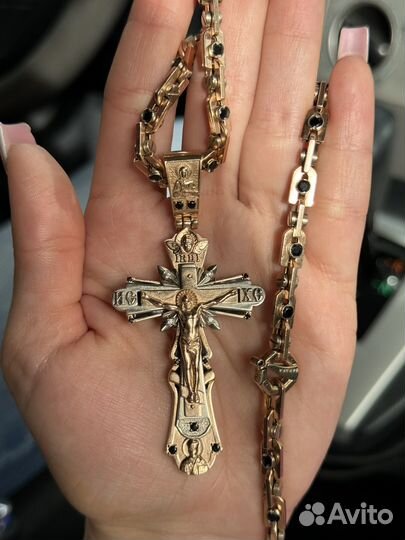 Золотой крестик мужской