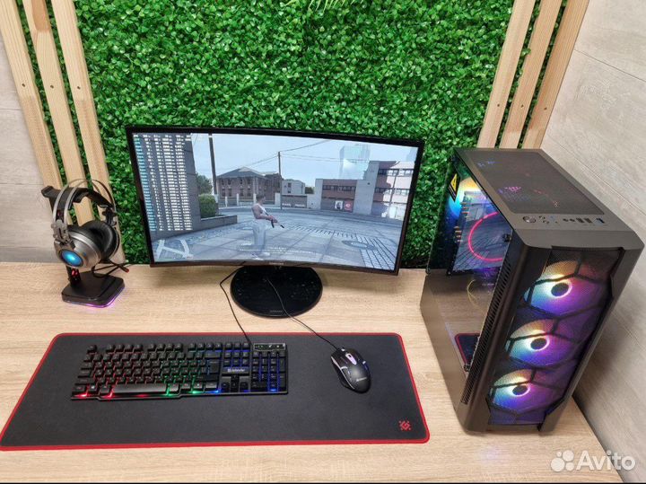 Игровой компьютер с полным комплектом