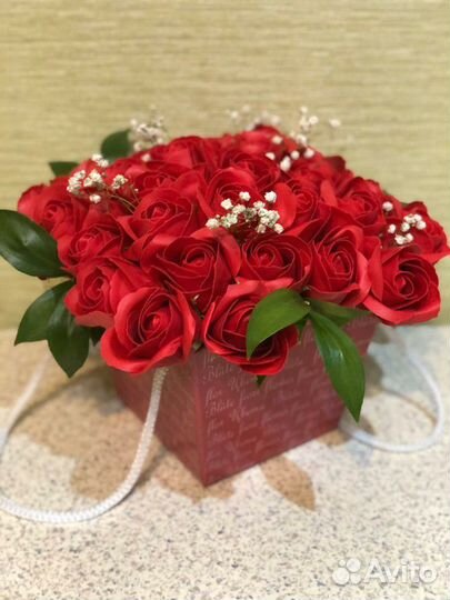 Букеты из мыльных роз в наличии и под заказ