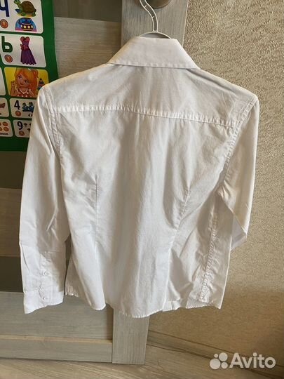 Белая рубашка для мальчика 140
