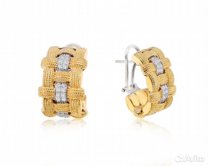 Золотые серьги Roberto Coin Appasionata