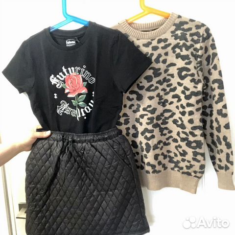 Пакет новой одежды для девочки 140