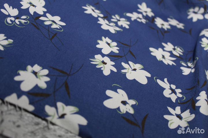 Ткань джинс-стрейч принт