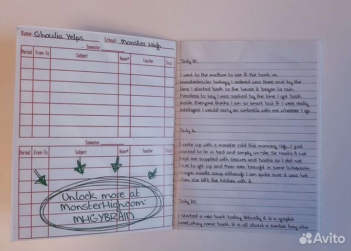 Дневник от базовой Гулии монстер хай