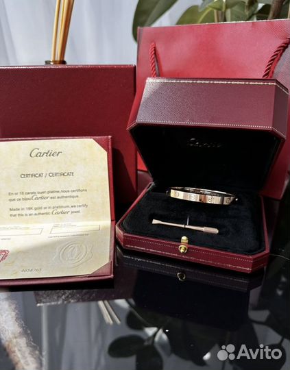 Браслет Cartier love 6.1 золото 750 пробы