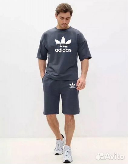 Летний костюм мужской шорты футболка adidas