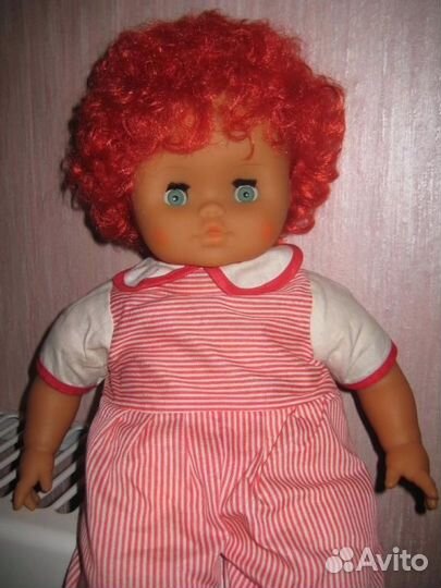 Пупс гдр. Кукла гдр.42см. Клоун. Красные волосыНов