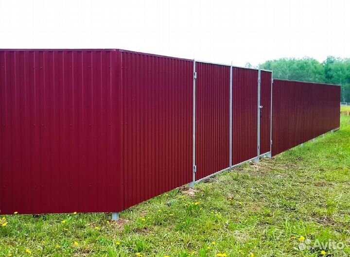 Забор из профнастила цена за метр работа по догово