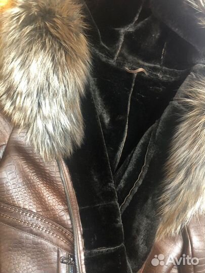 Женская кожаная дубленка